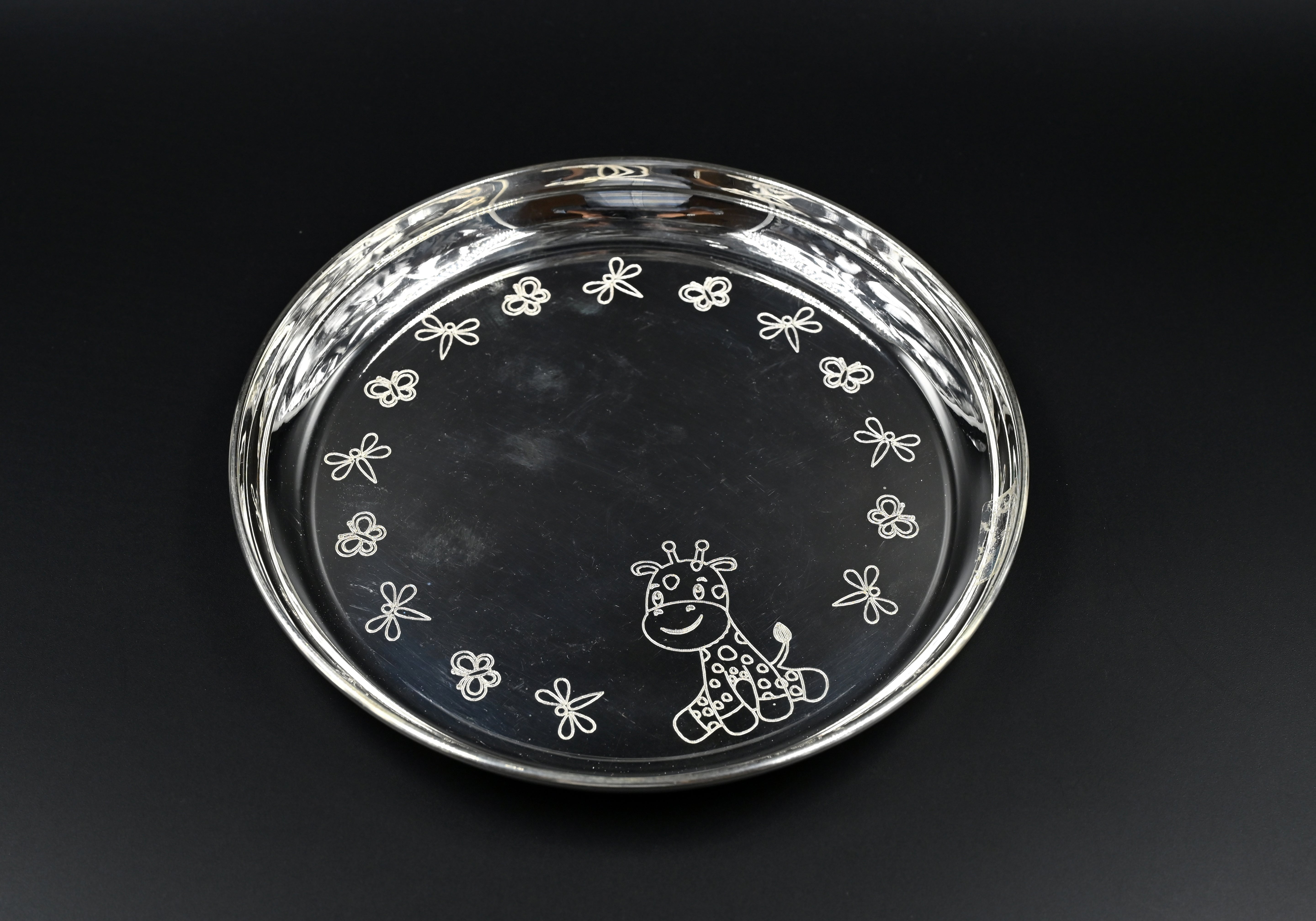 Jungle baby silver dinner set