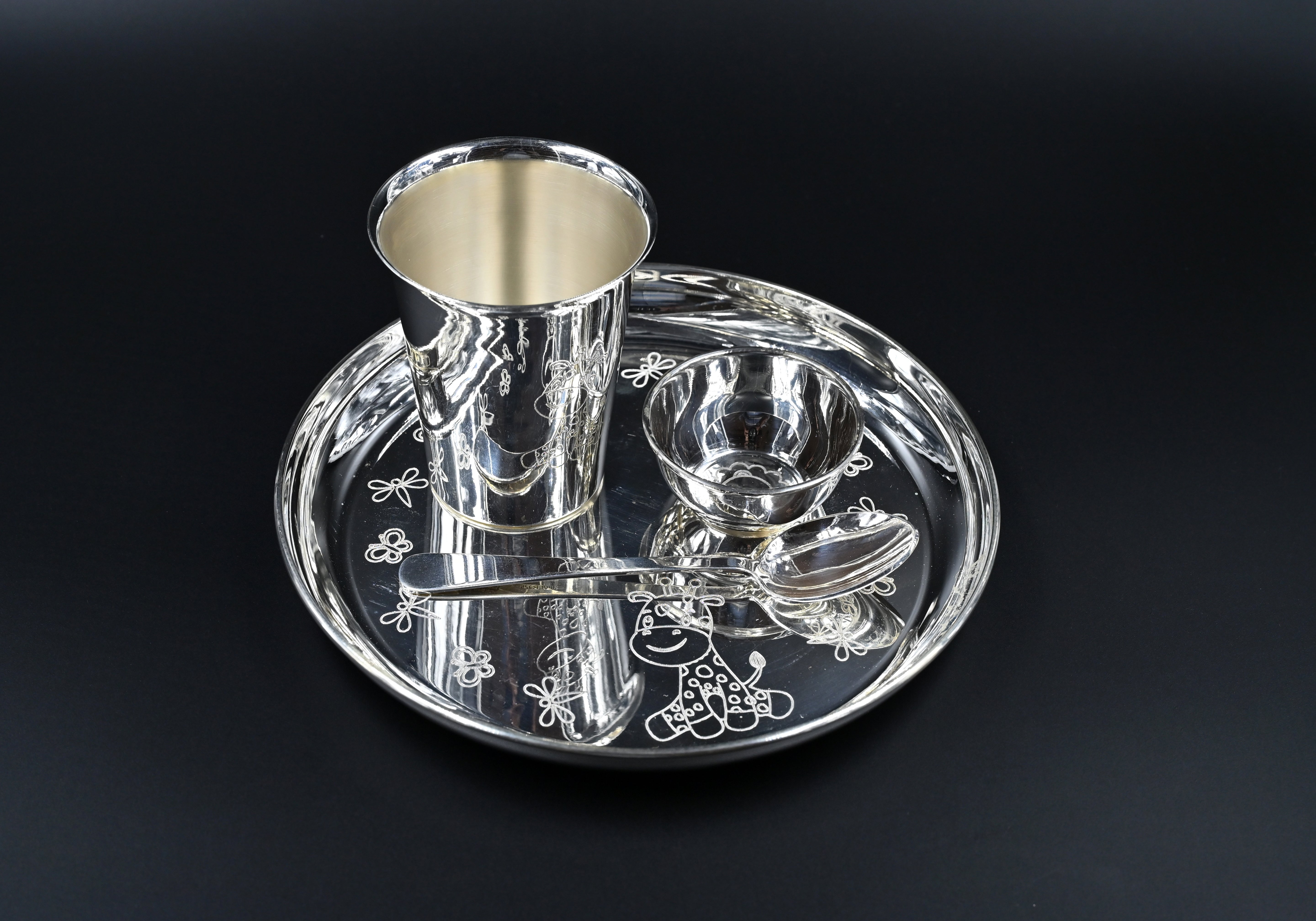 Jungle joy baby silver dinner set