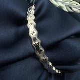 ladies aria silver bangle