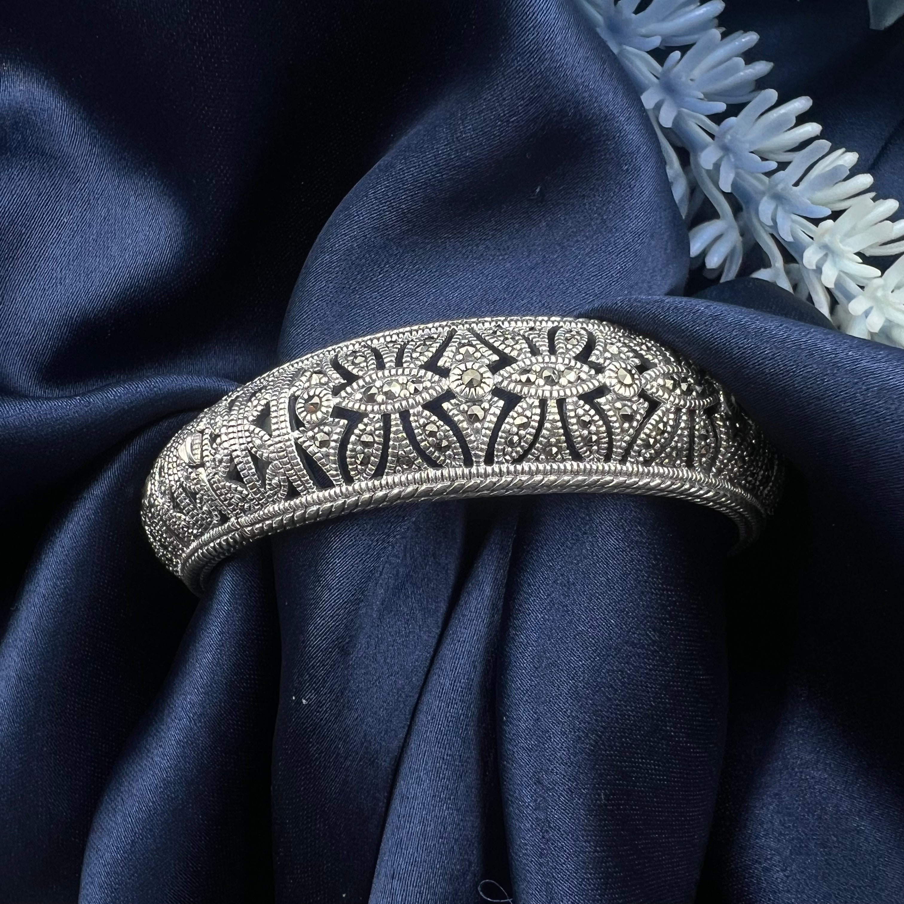 ladies myra silver bangle