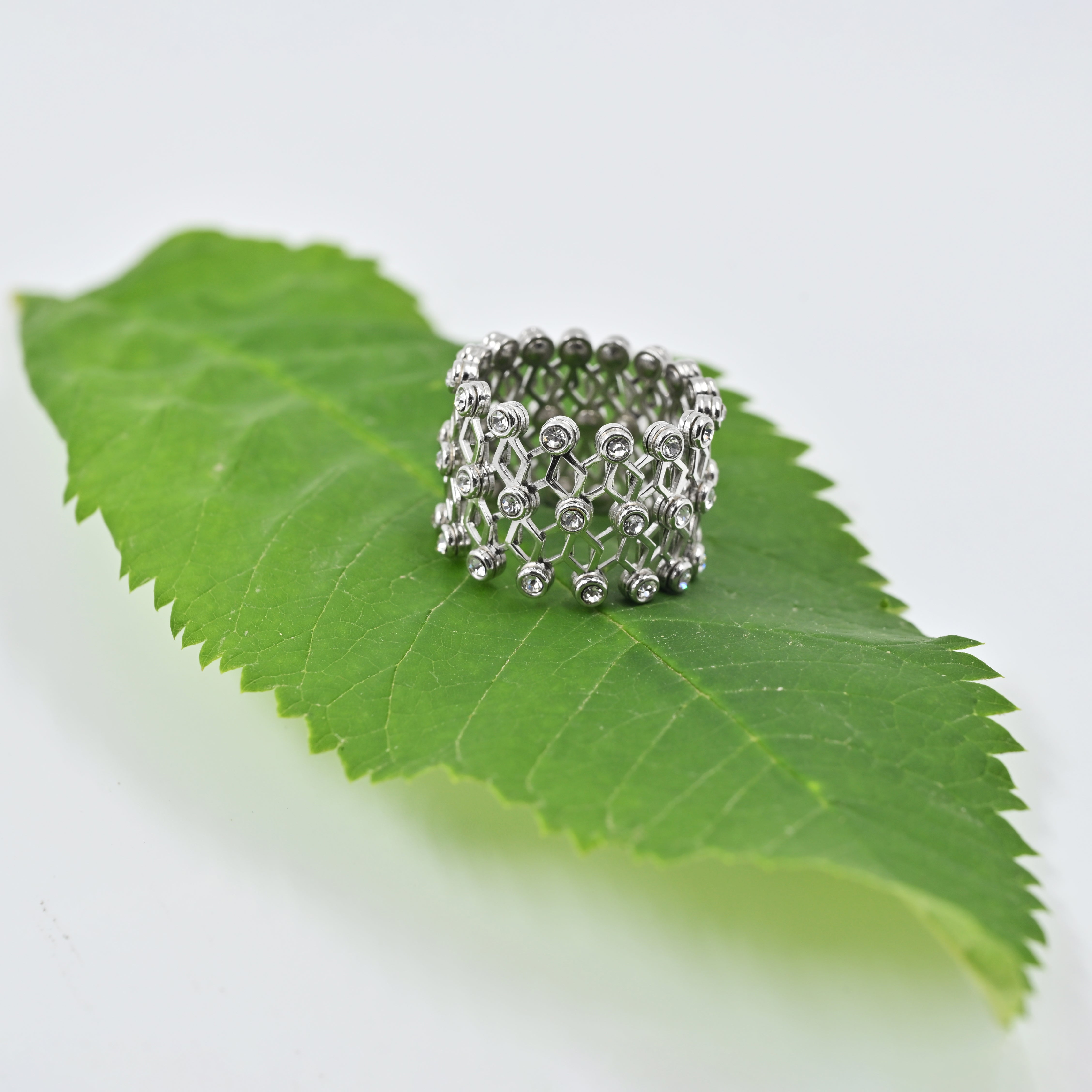 Lattice ring in 925 silver