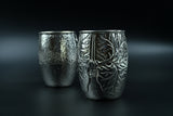 Silver jug with leaf motif decorative design