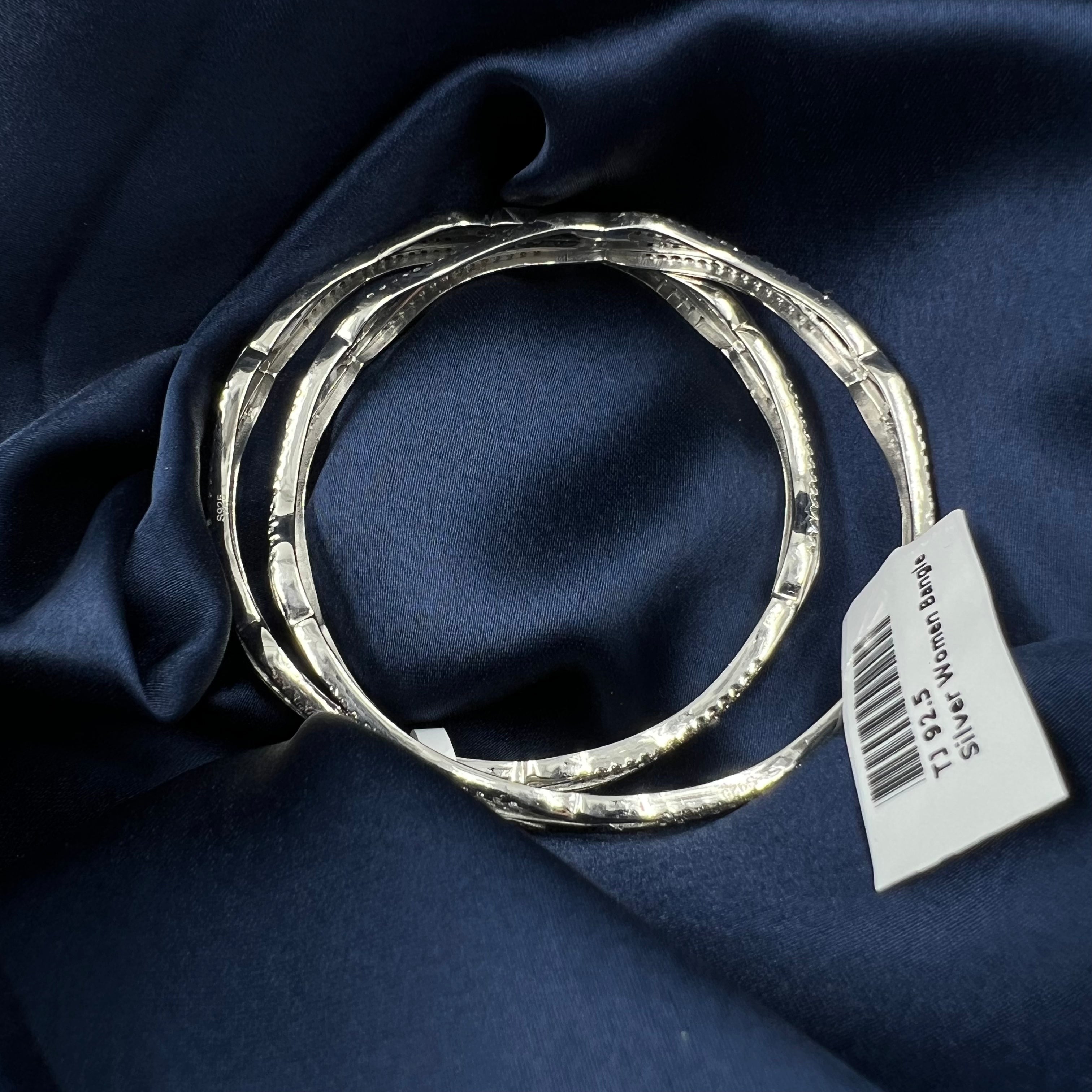lightweight silver bangles daily