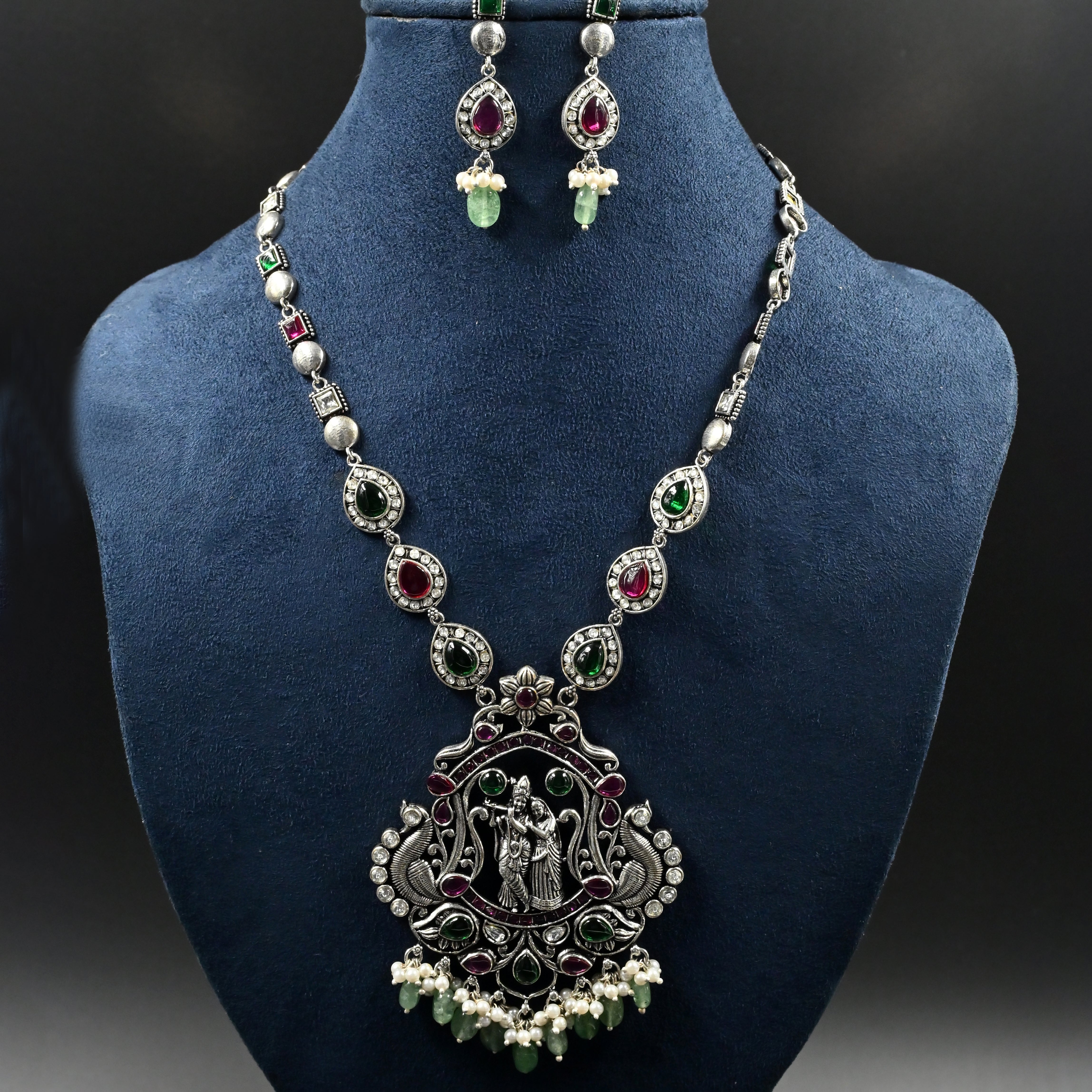 Madhuban Haar necklace set in 925 silver