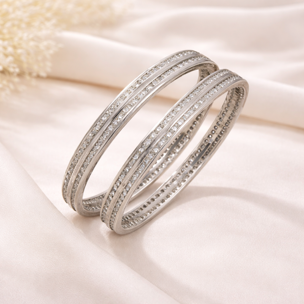 maison curve 925 silver bangles