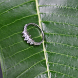 Marquise row ring in 925 silver