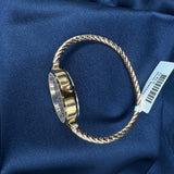 men silver kada watch gold finish design