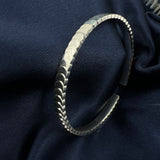 minimalist silver bangle design