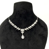 Minimalist white petal necklace 925 silver