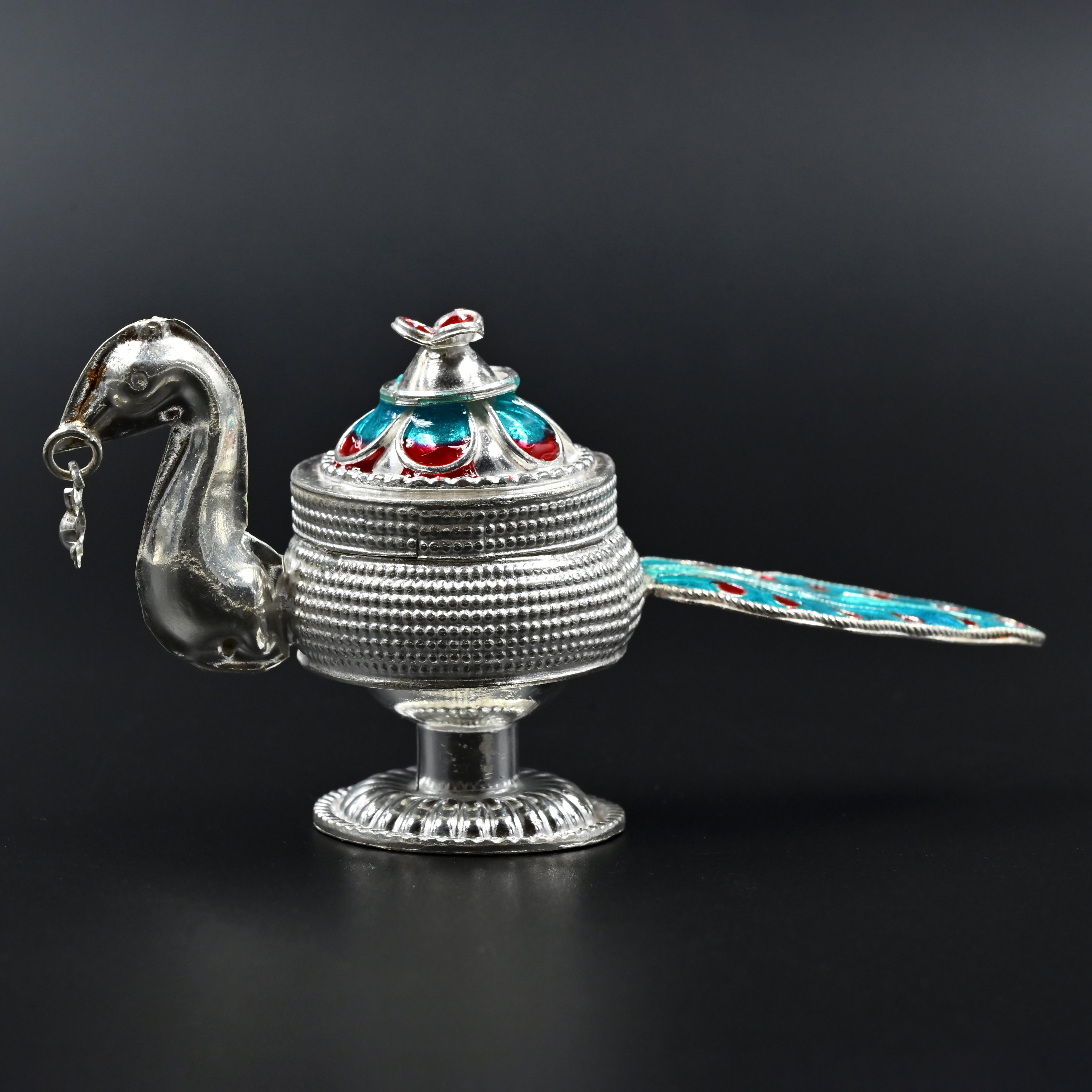 Mor Mahal silver dibbi box