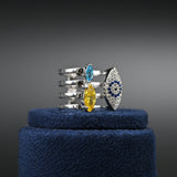 Multi-facet prism ring design