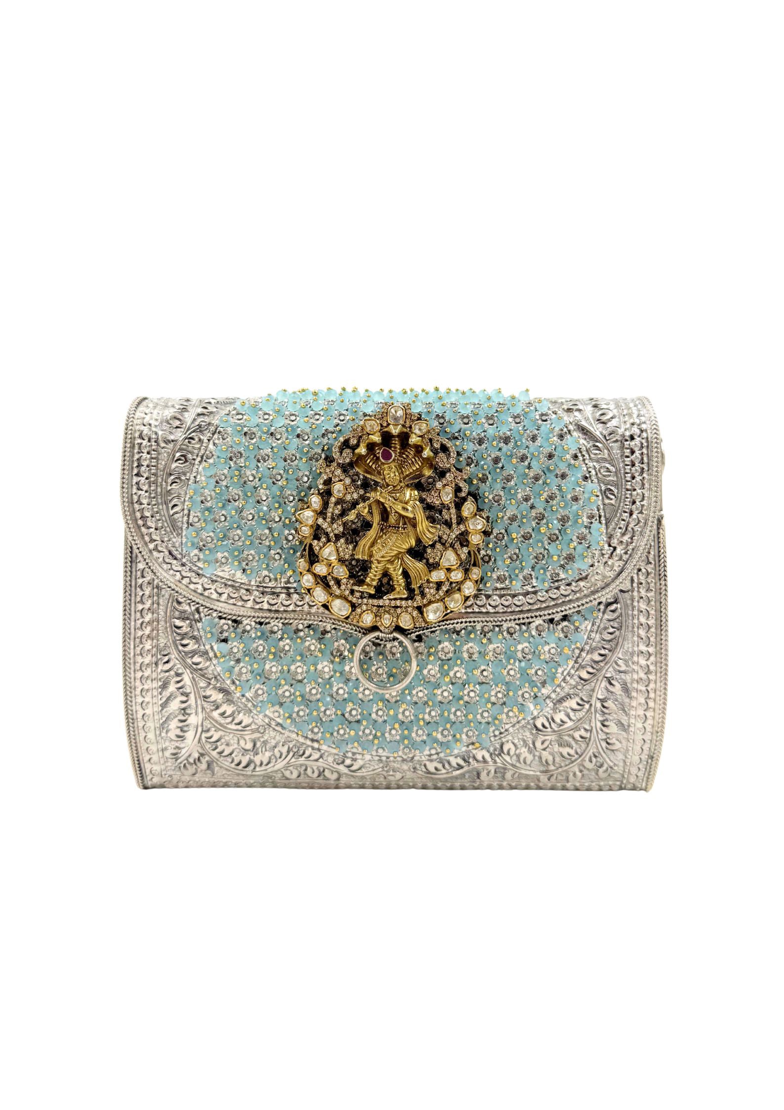 Mythic Muse clutch with artistic detail