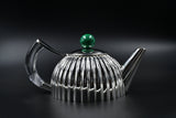Close up detail of 925 silver tea set