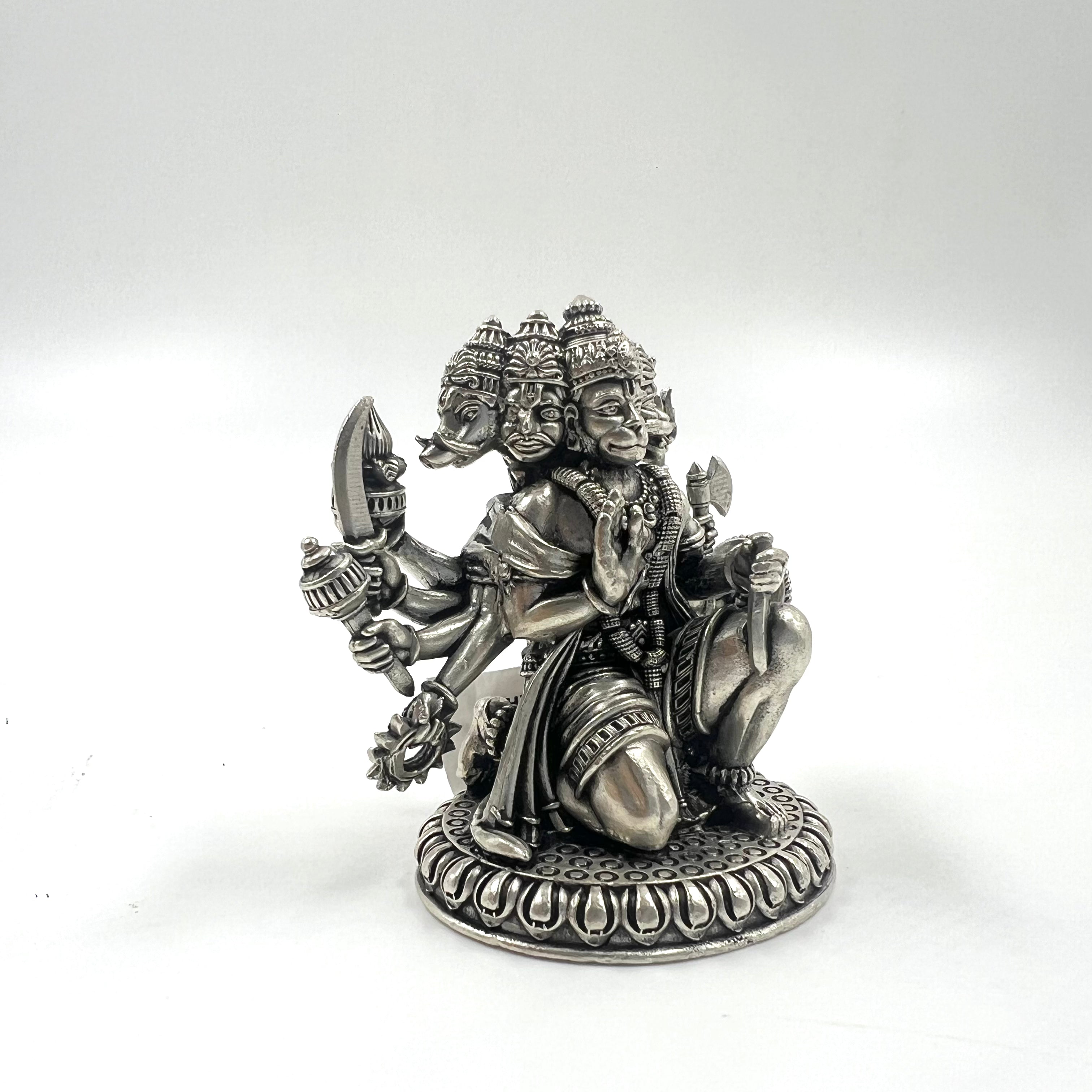 panchmukhi hanuman 925 sterling silver idol