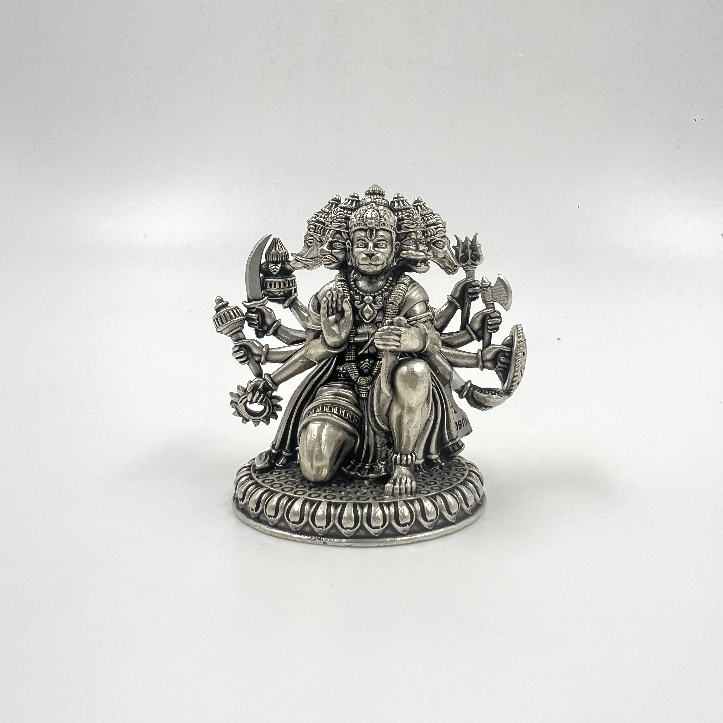 panchmukhi veer hanuman 925 silver idol