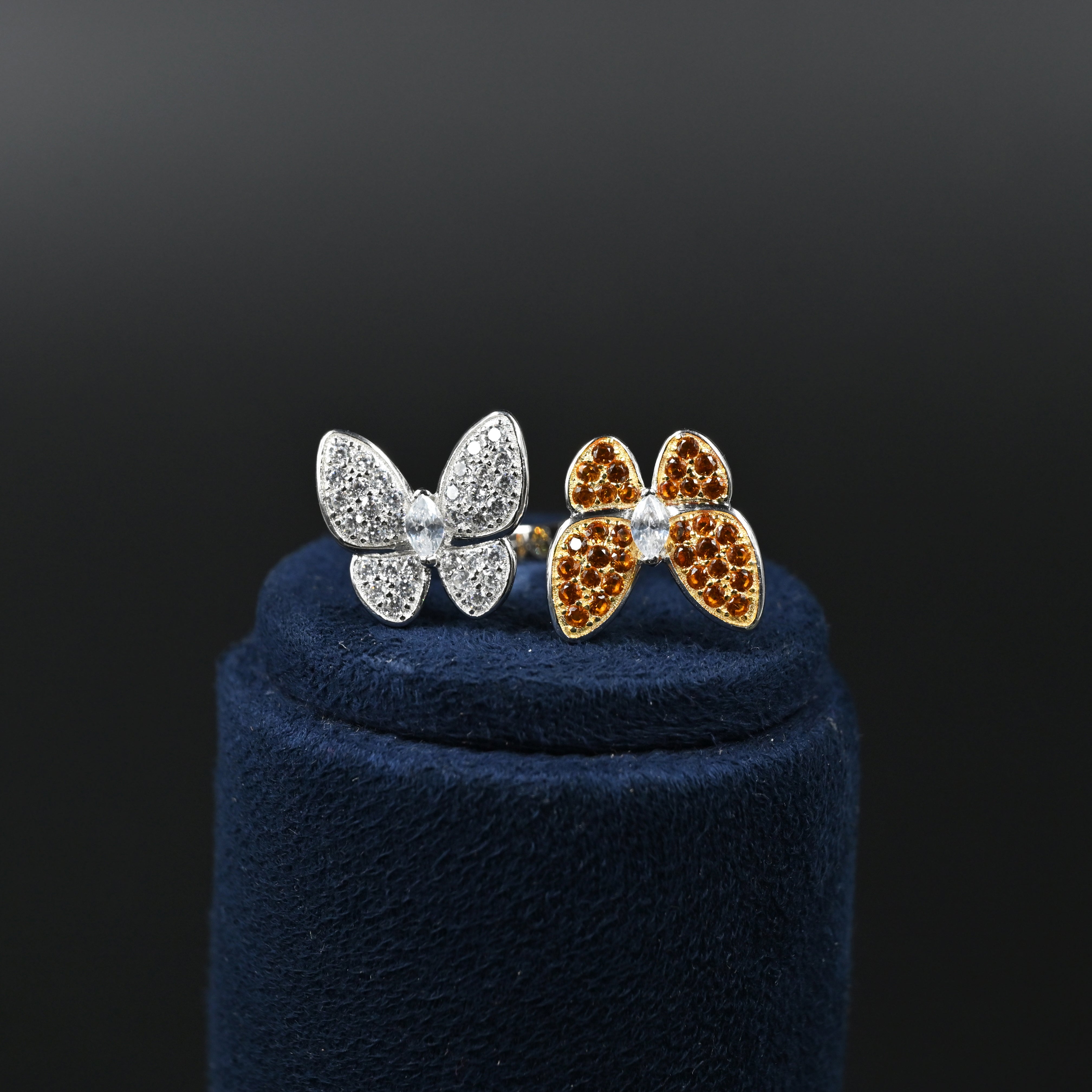 Papillon Duo ring in 925 silver