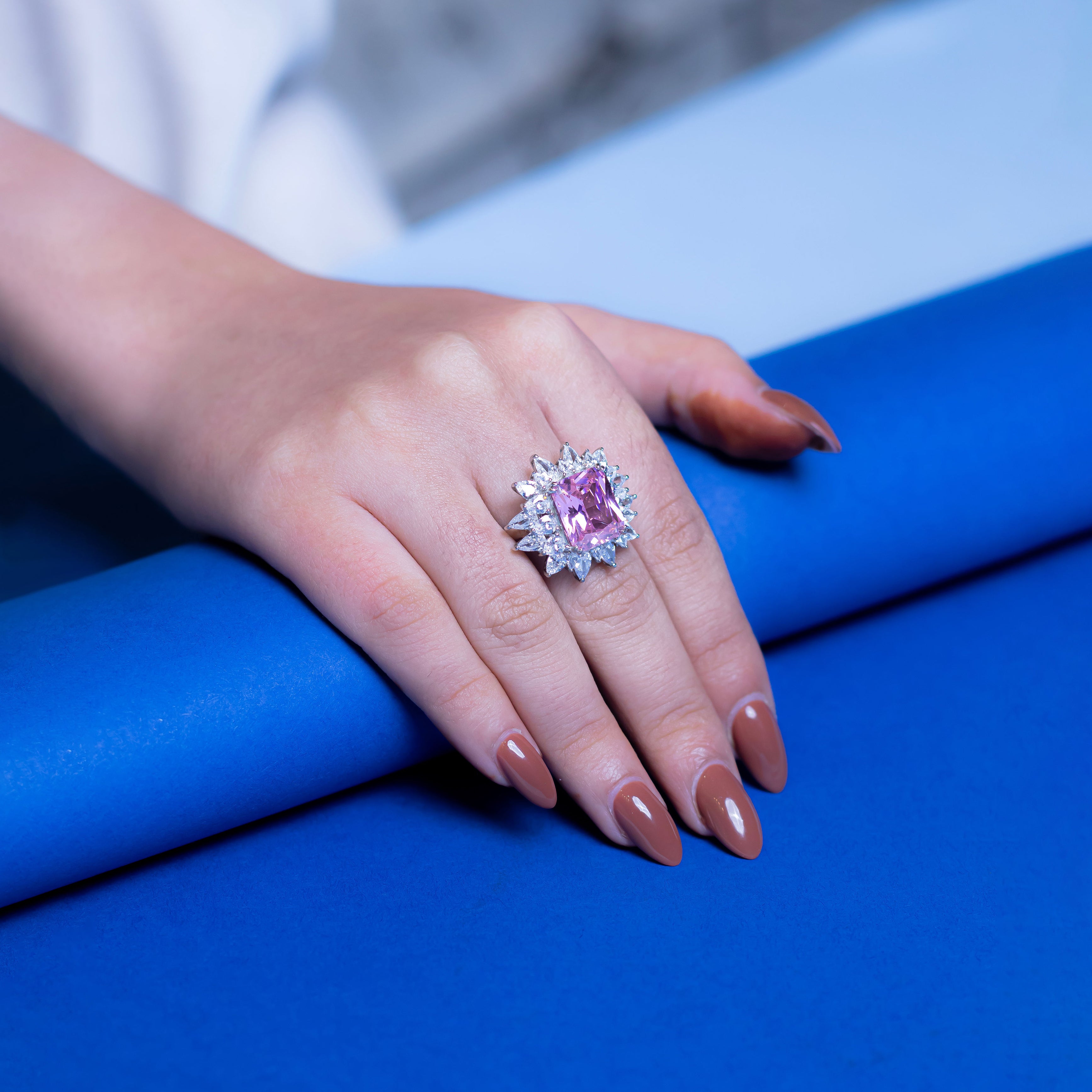 Pink Nova ring in 925 silver