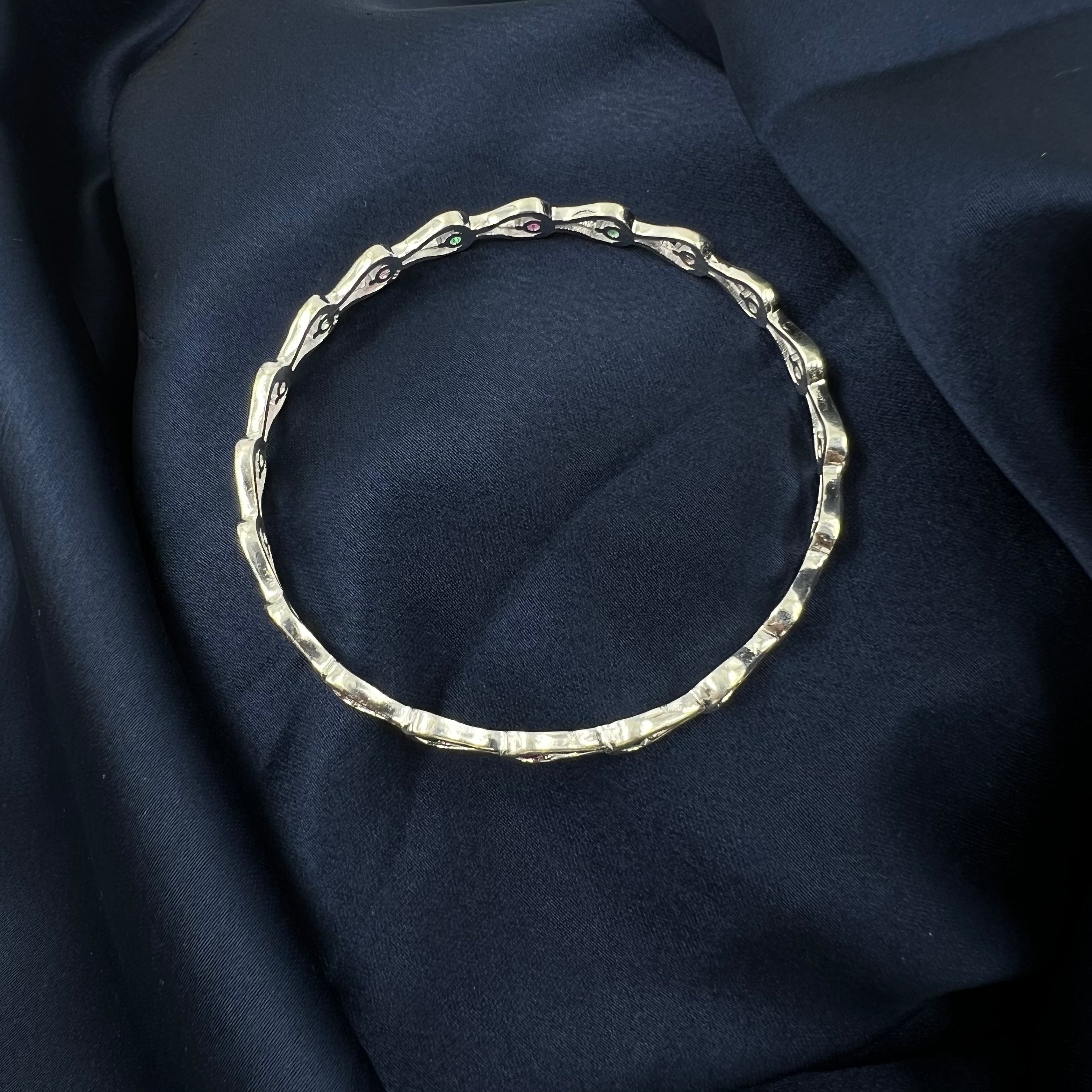 premium amaira silver bangles