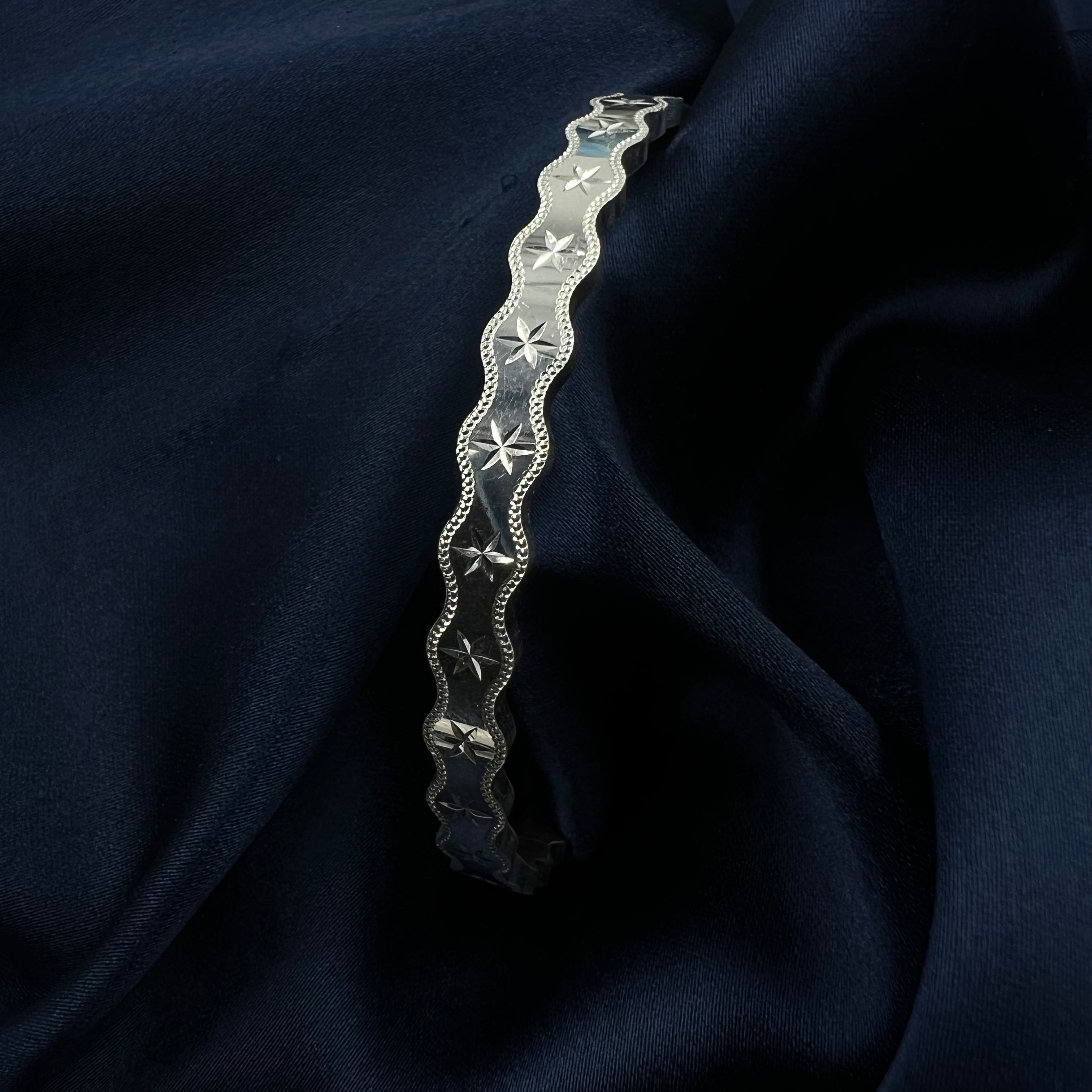 pure 925 silver edge bangle