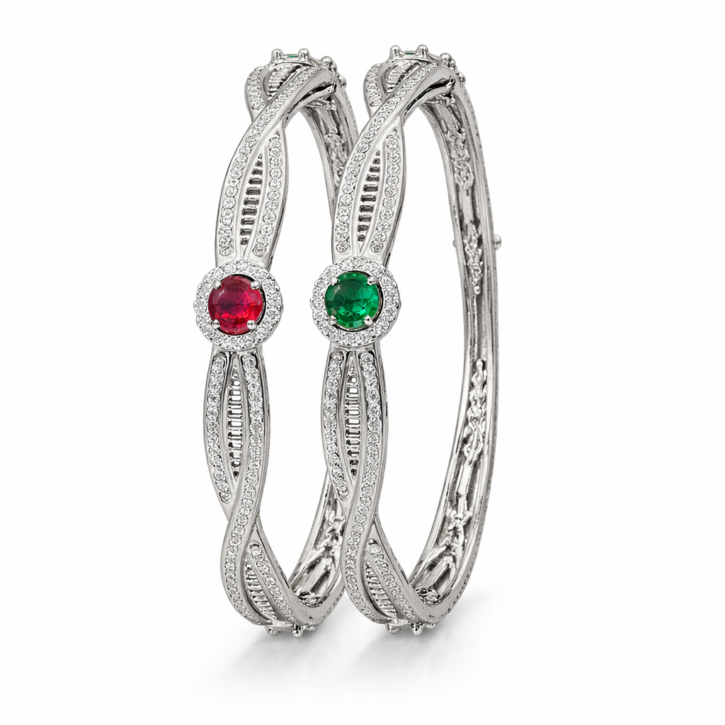 pure aanya silver bangles