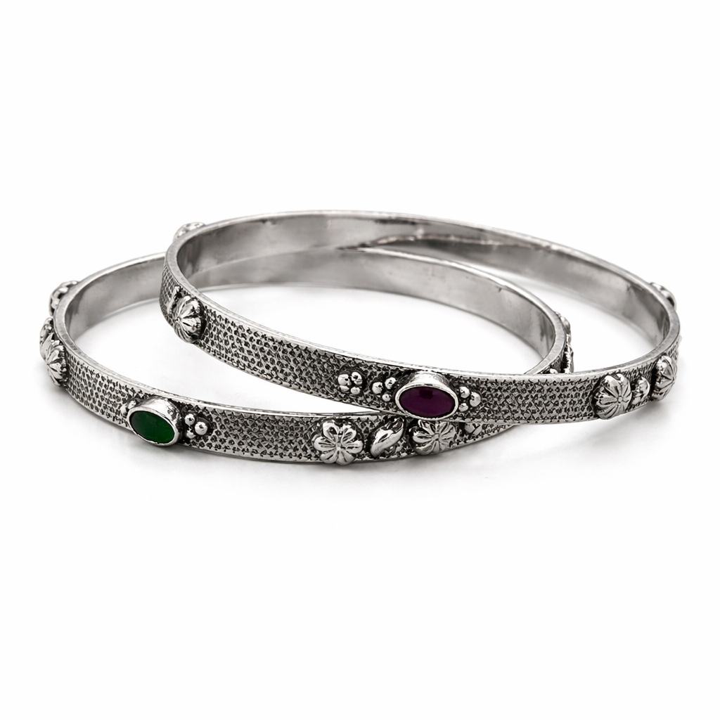 pure prakriti silver bangles