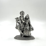 Radha Krishna silver murti