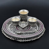 Rajsi Pooja Thali Set silver for pooja