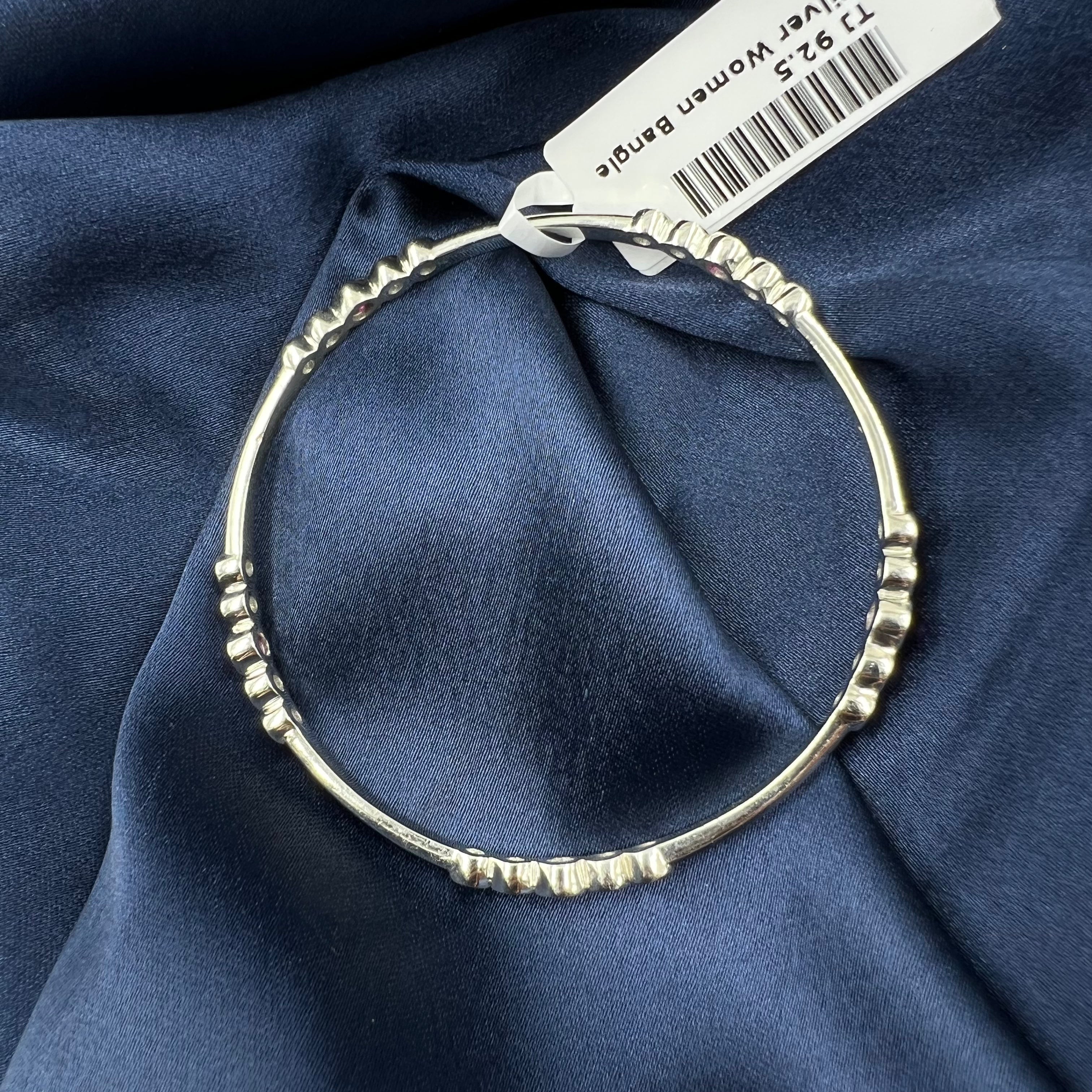 refined silver bangles mahira