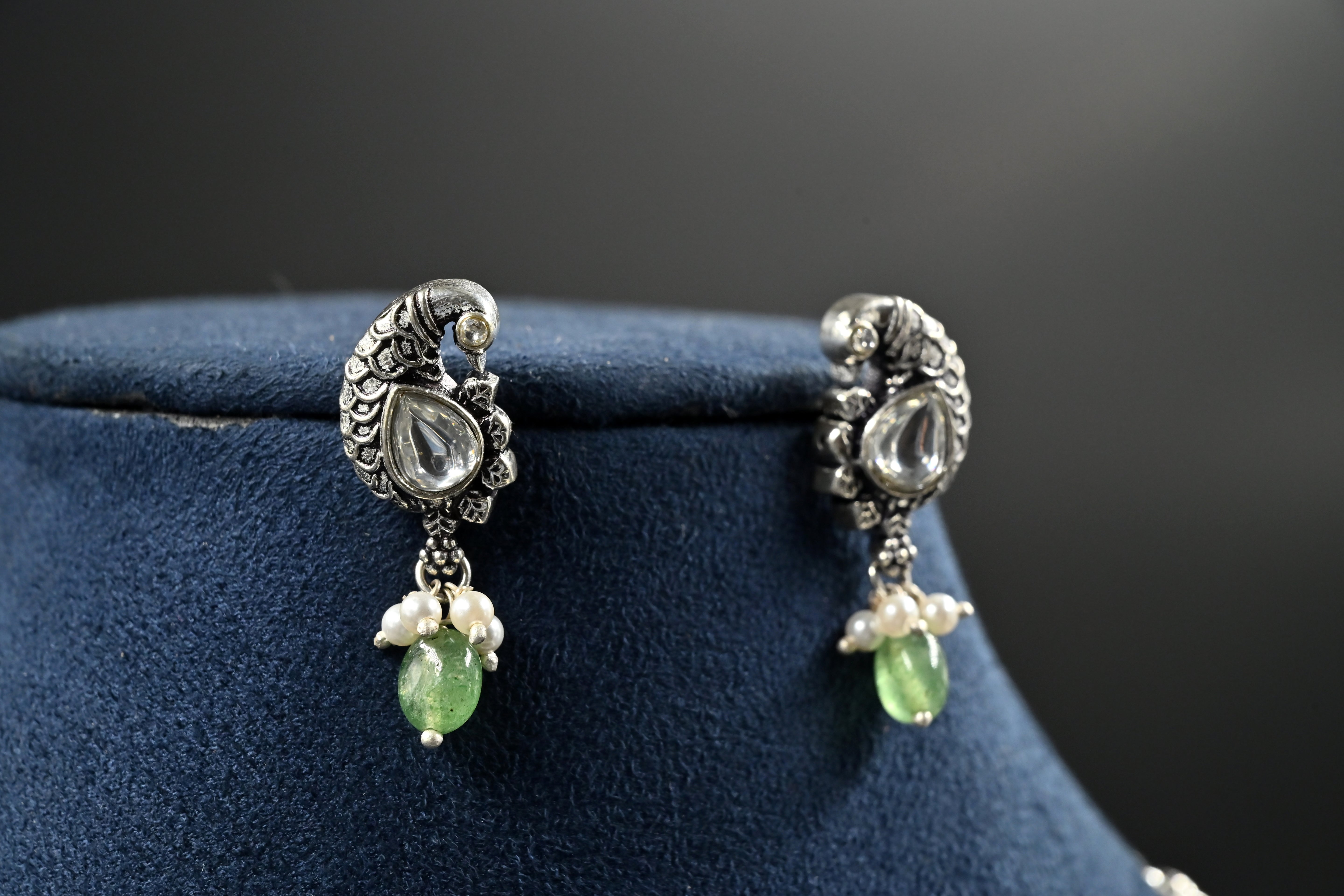 Regal emerald necklace set women