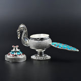 Regal peacock silver dibbi design