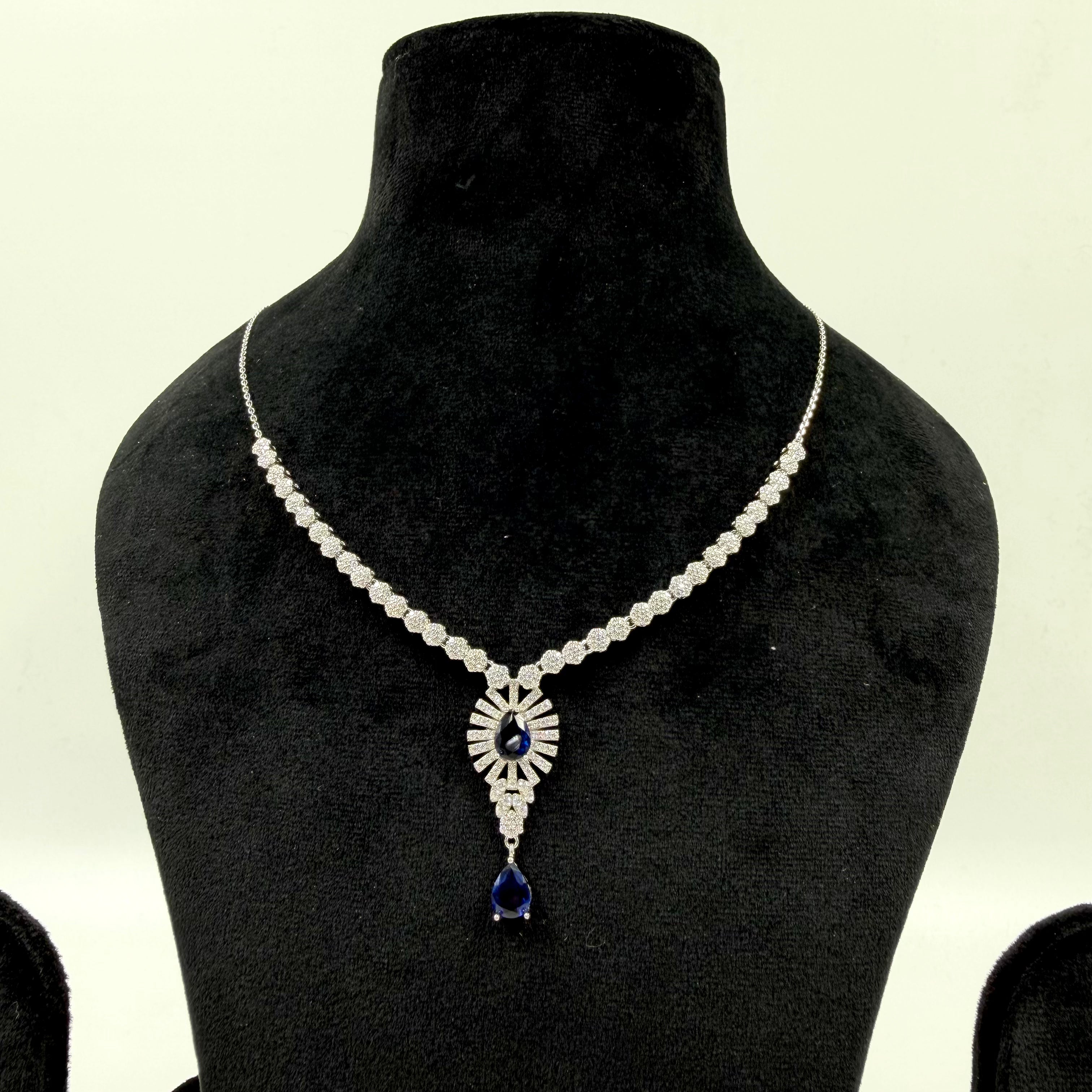 Royal blue hang necklace by Janya