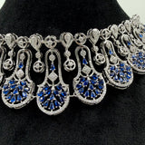Royal blue heavy necklace from Janya