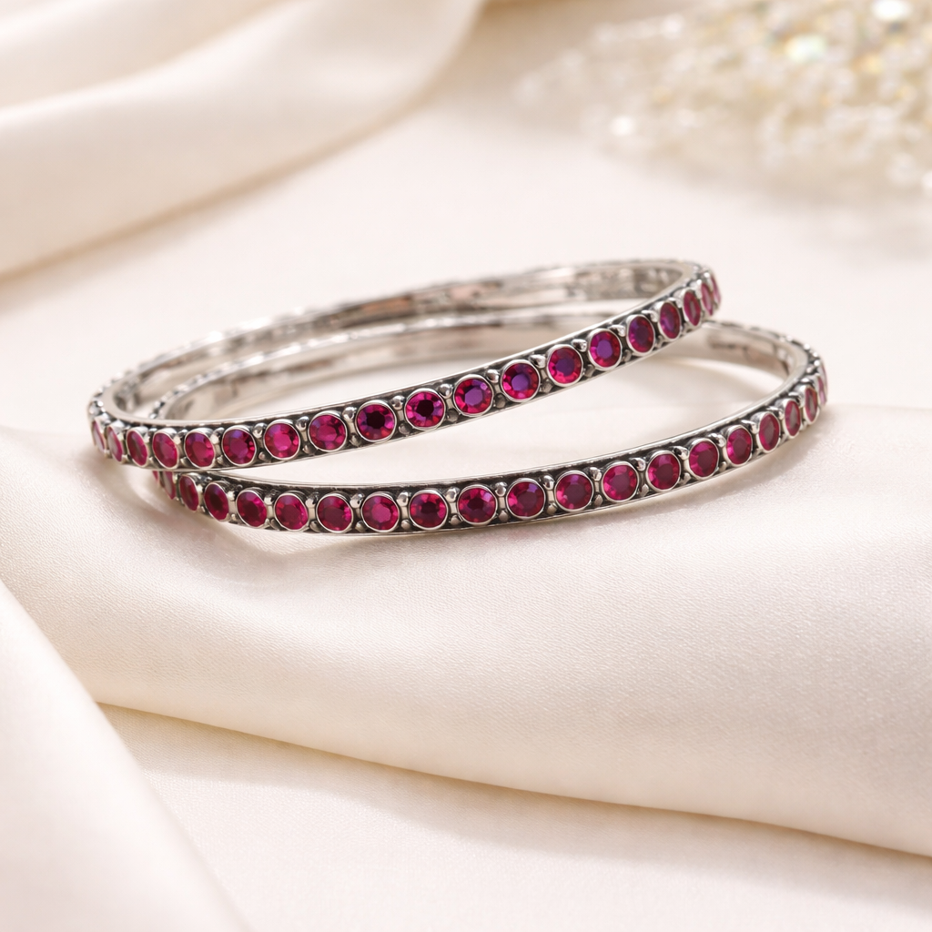 ruby rasika 925 silver bangles