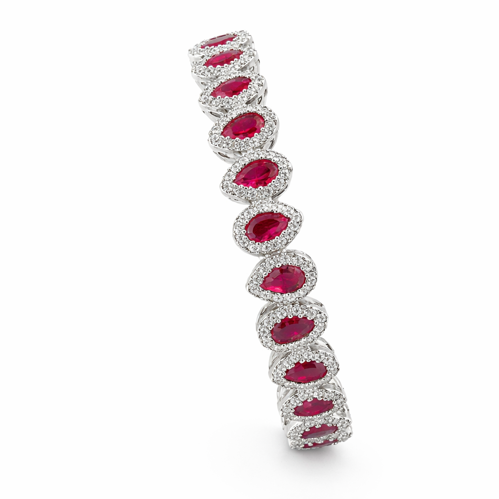 ruby silver elan bangles