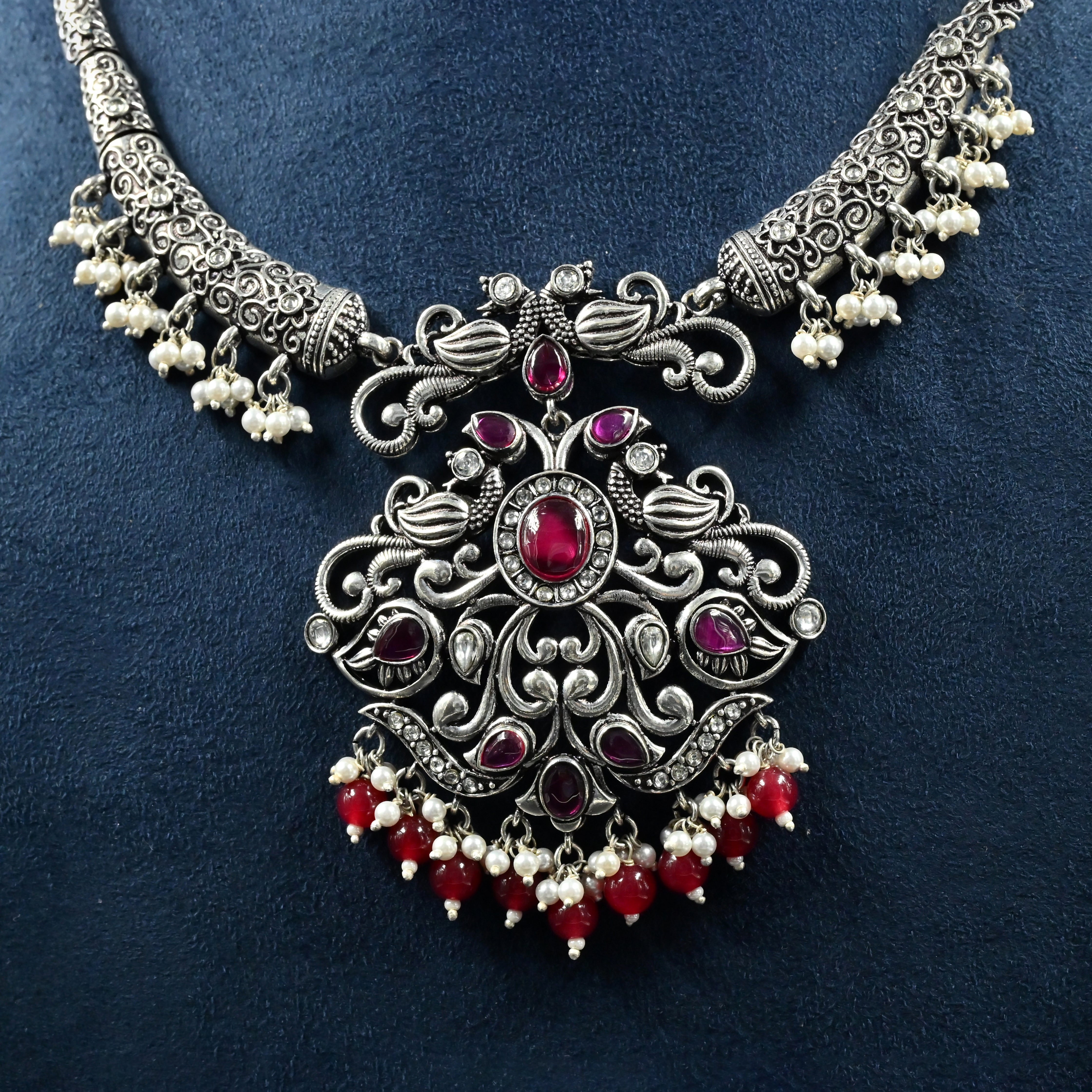 Rudra Ranjana necklace set in 925 silver