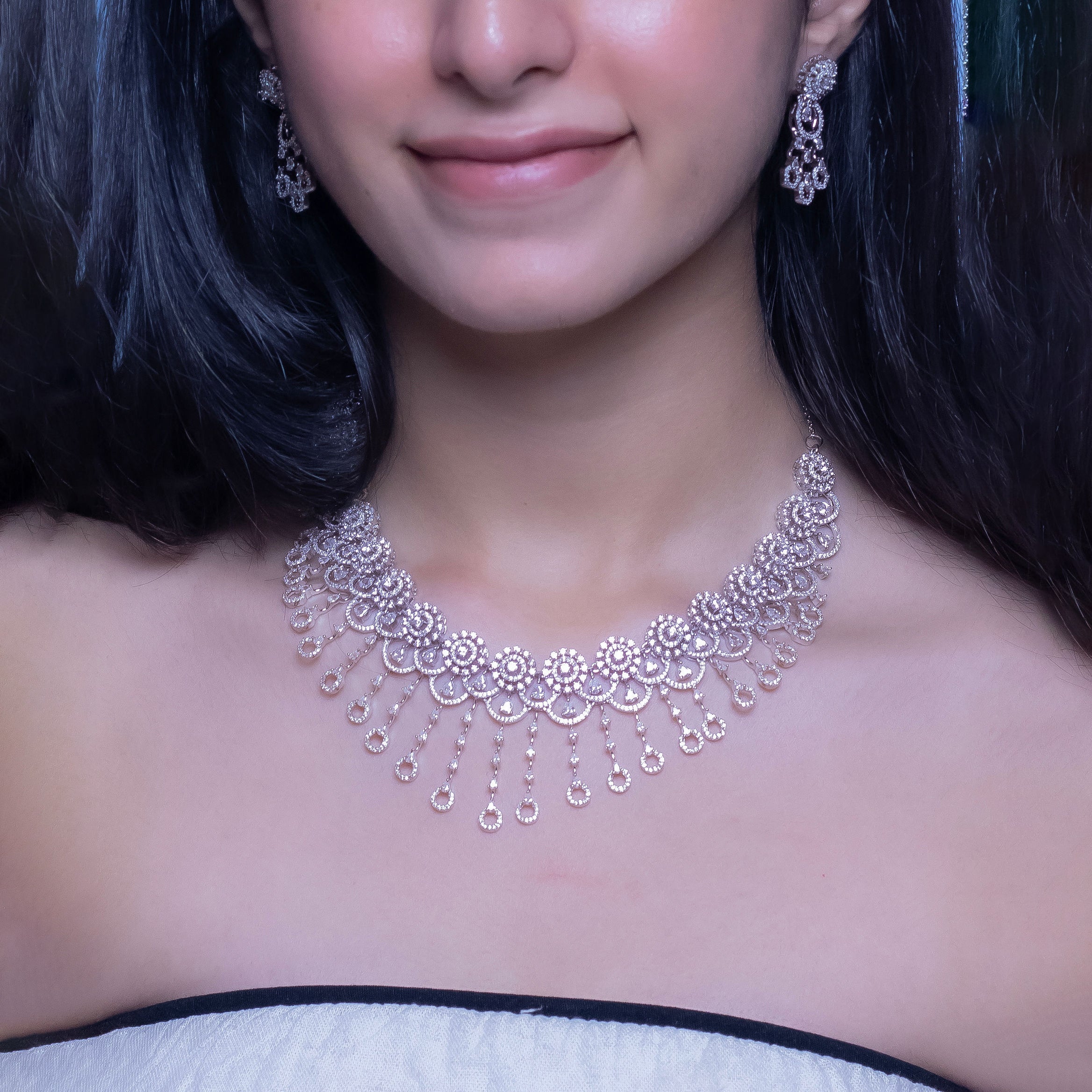 Seraphine necklace set in 925 silver