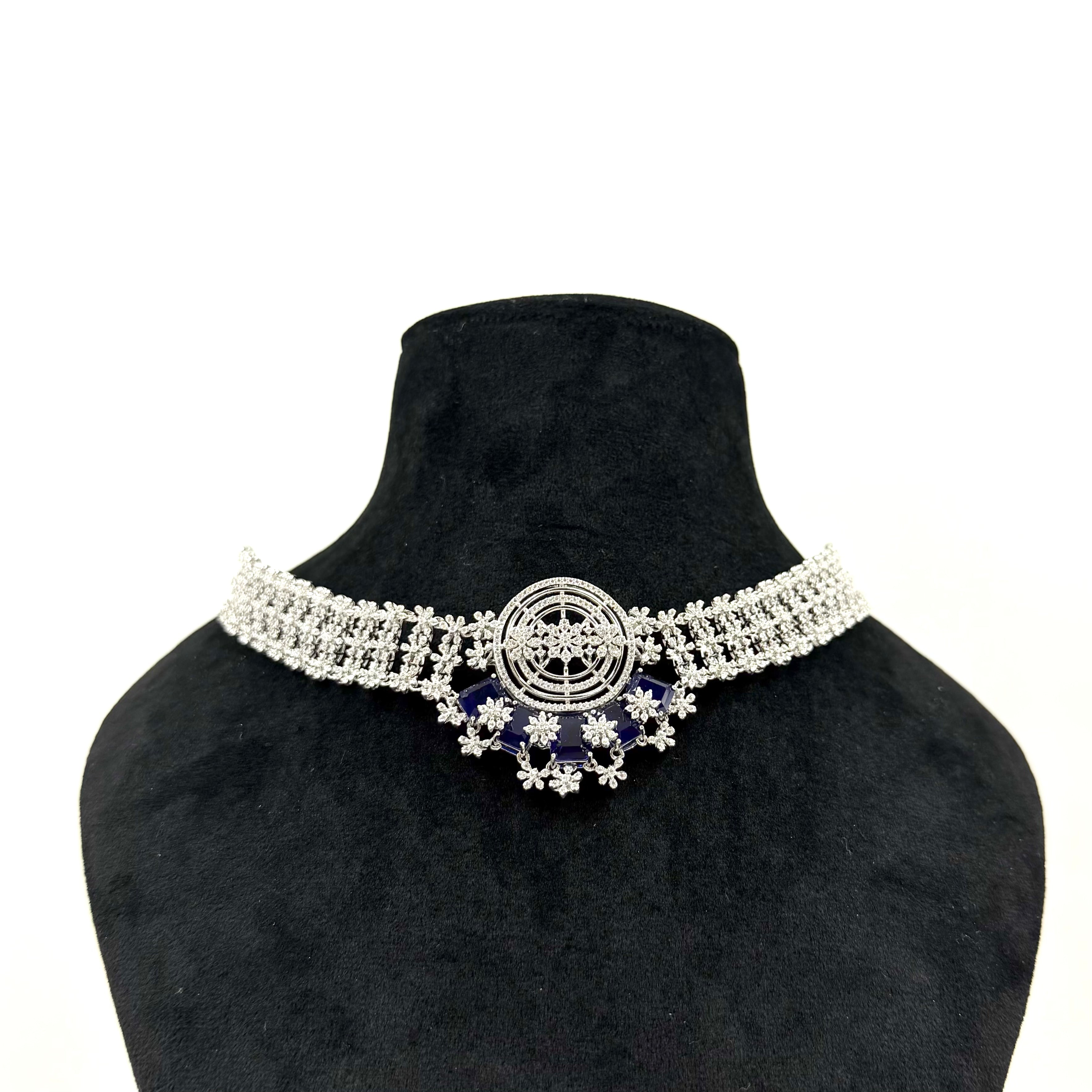 Serene blue necklace choker by Janya