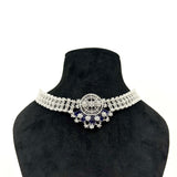 Serene blue necklace choker by Janya