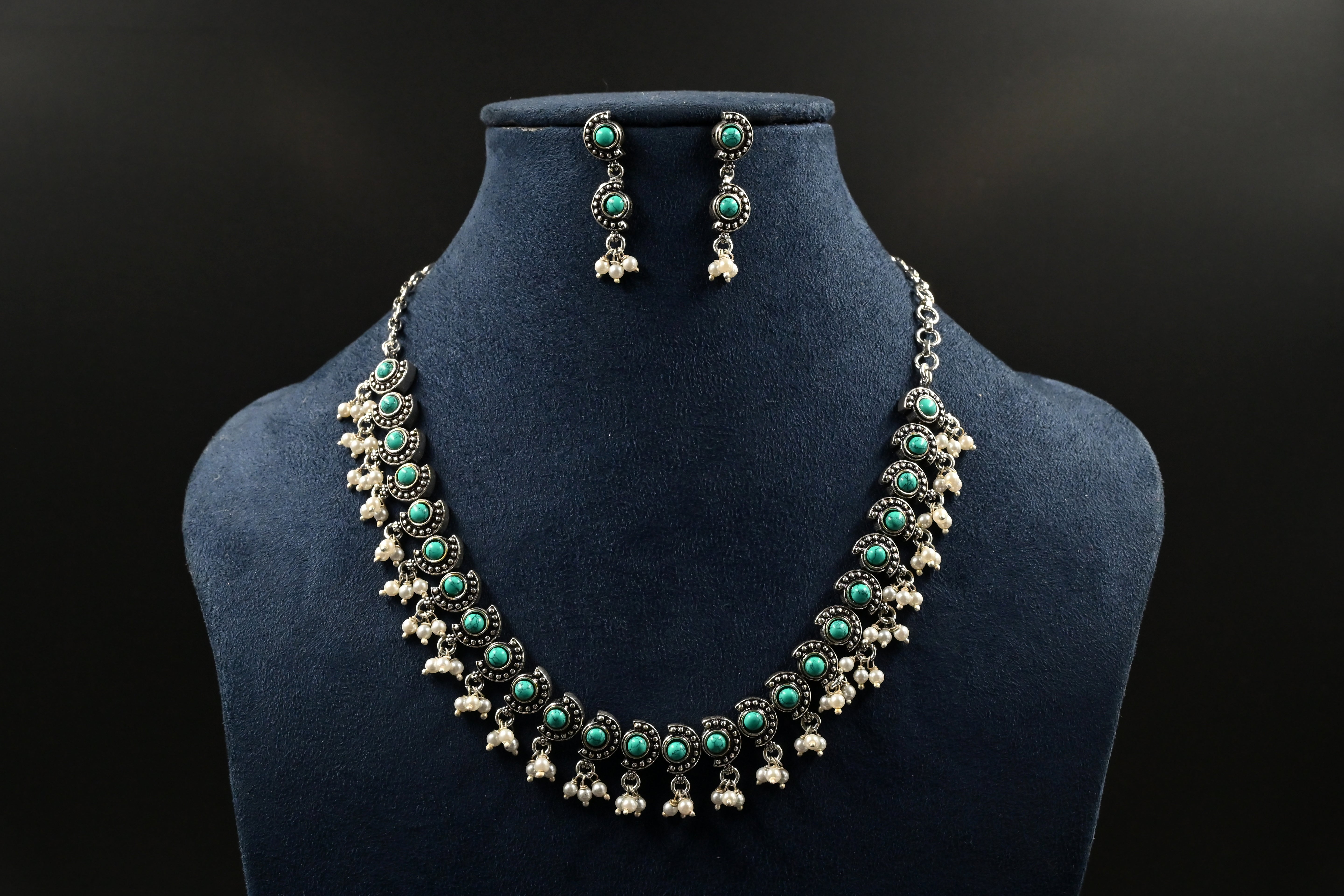 Shahi firoza necklace in 925 silver