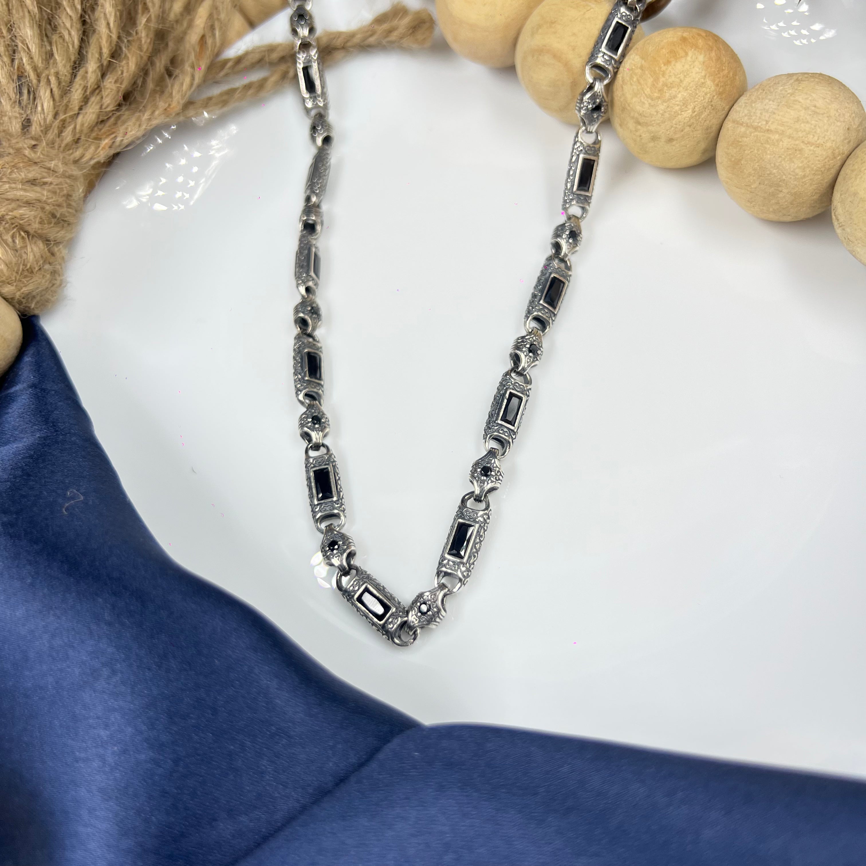 Silver Antique Rebel Chain