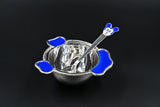 Silver baby bowl and spoon set
