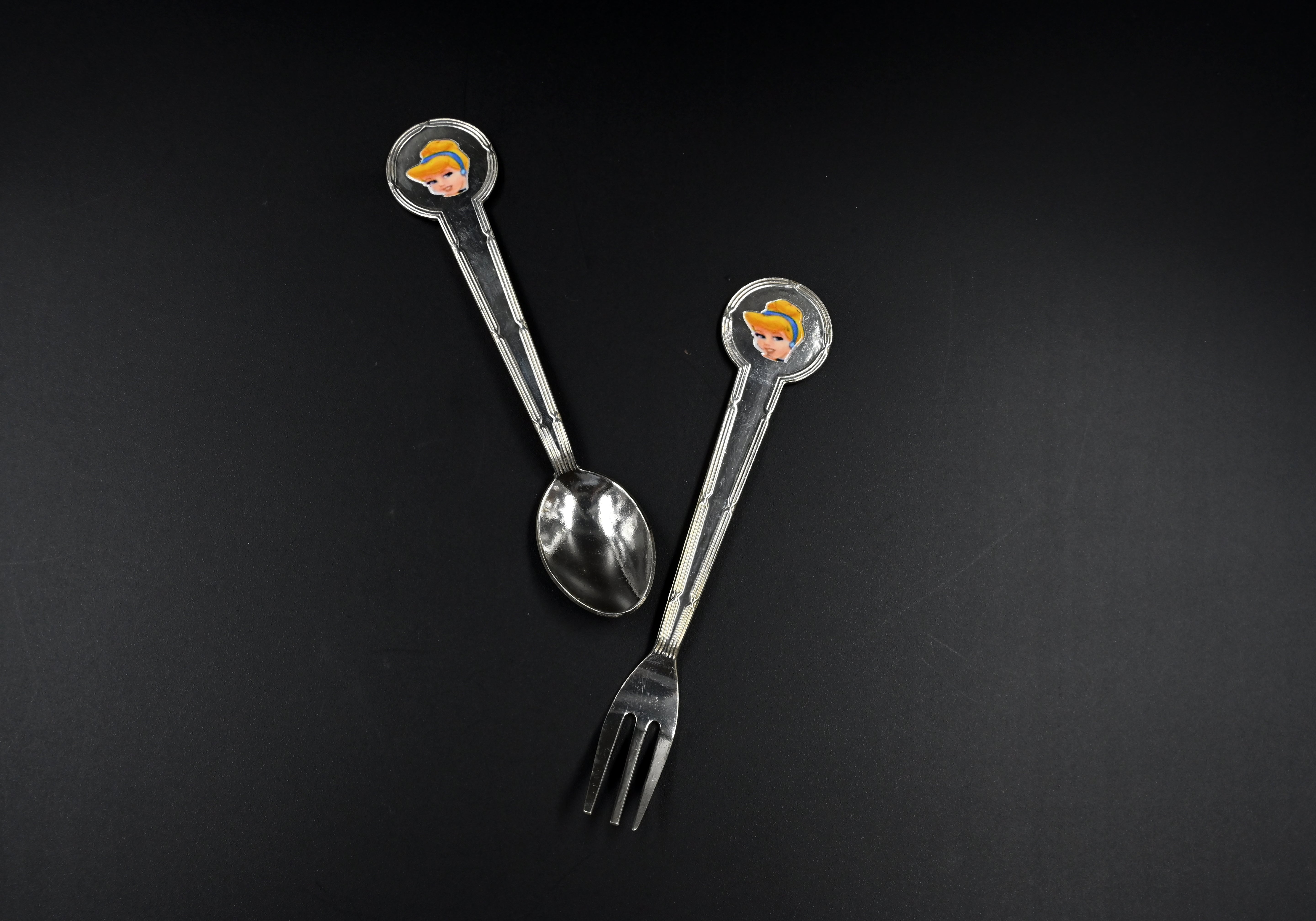 Silver princess baby dinner set