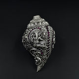 Silver Ganesha shankh idol