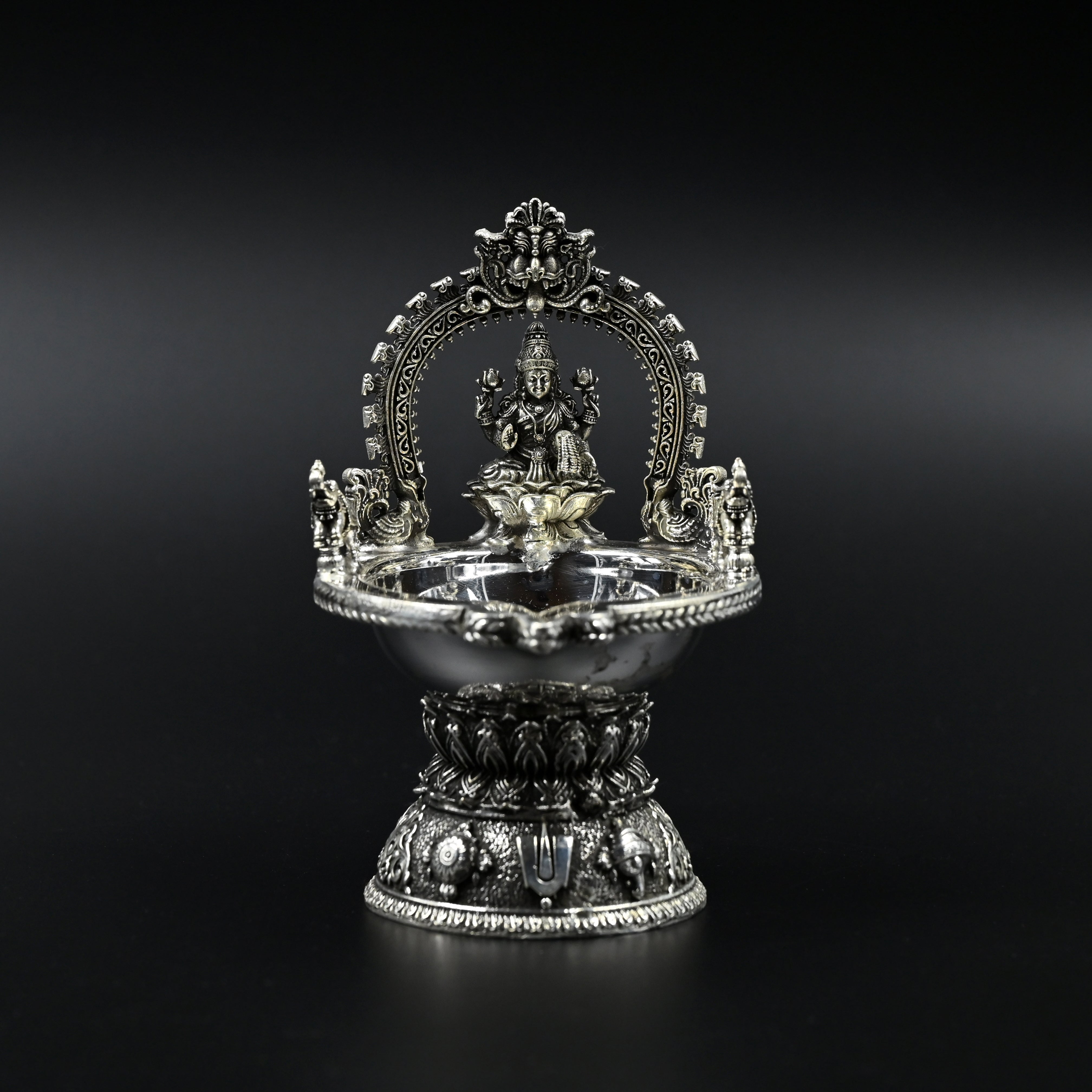 Silver Laxmi Deepam for pooja