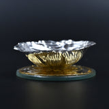 Silver leaf shaped diya for home temple