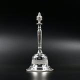 Silver pooja bell with deity handle