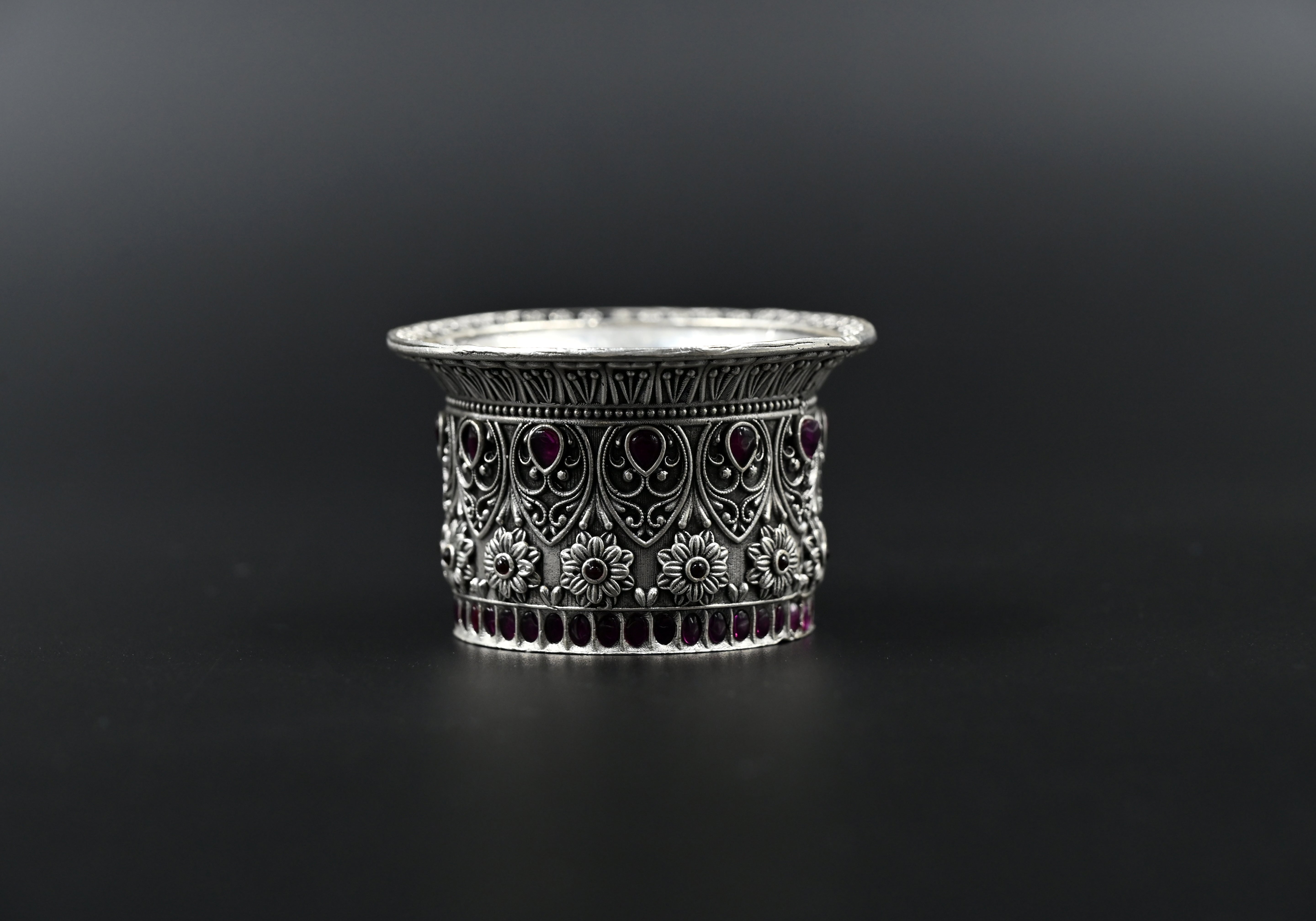 Silver Rajsi Pooja Thali Set full view