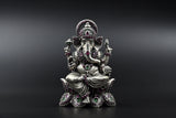 Silver Ganesh Laxmi Saraswati trio idols