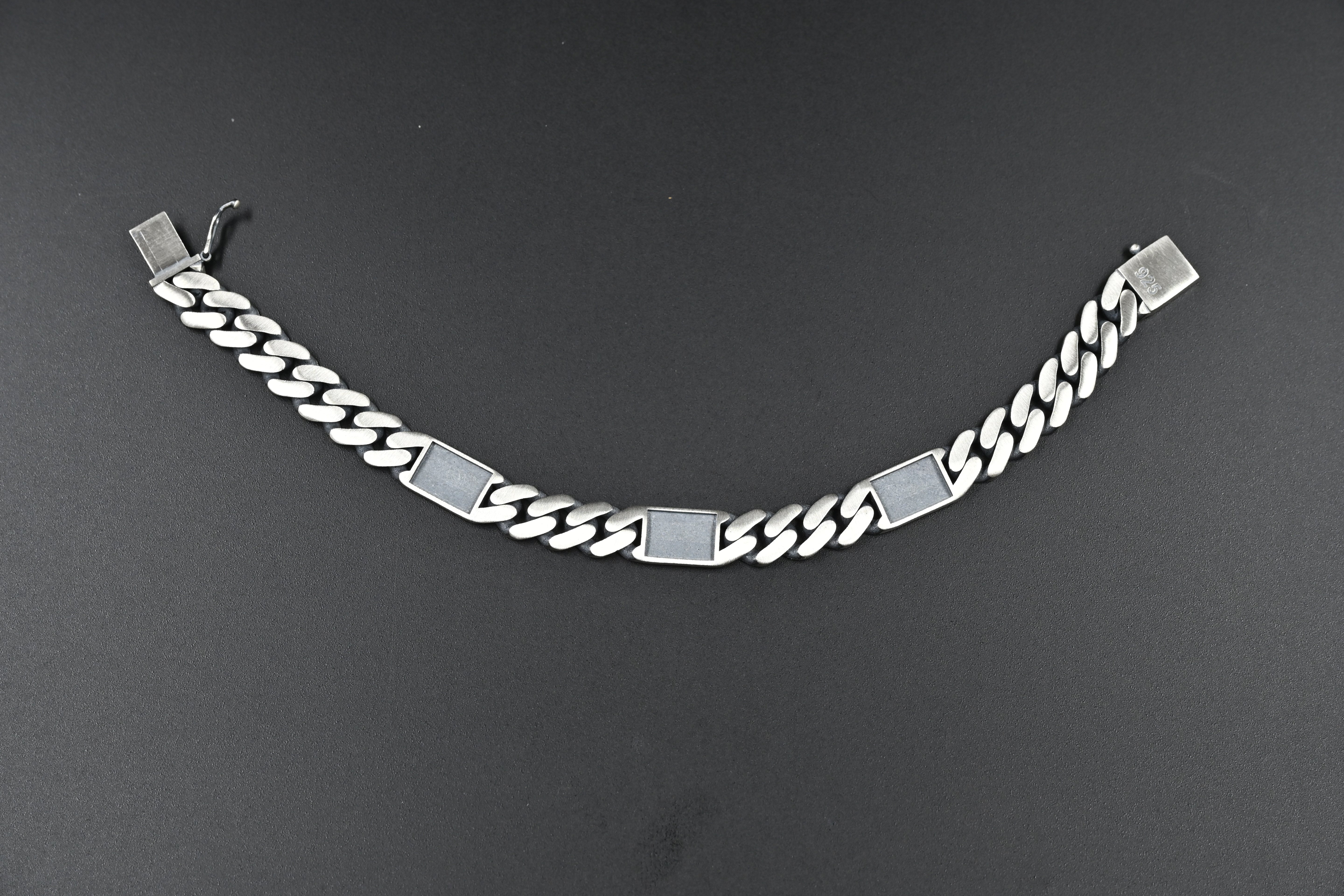 Slate Links Bracelet crafted in 925 silver