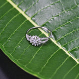 Snowfall crown ring in 925 silver